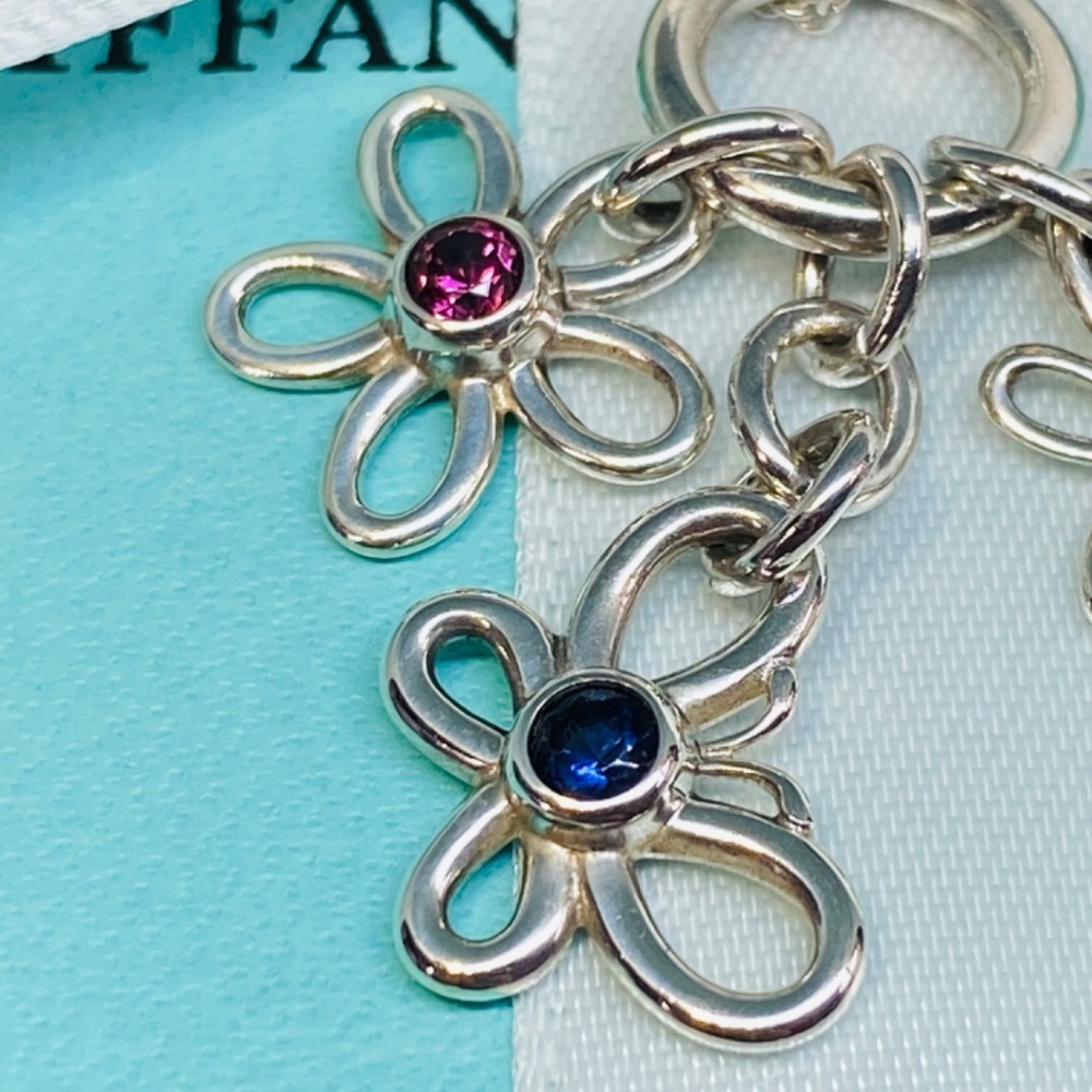 Tiffany & Co. 2003 Limited Edition Butterfly Dragonfly Gemstone Necklace 925 - Picture 4 of 10